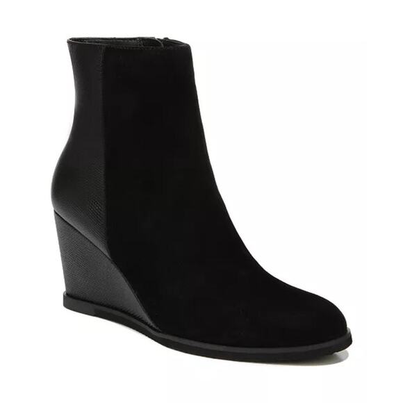 Naturalizer Shoes - Naturalizer black Garnet suede bootie ankle boots wedge heels sz 9.5